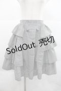 ALICE and the PIRATES / サイドフリル千鳥スカート  ブラック×ホワイト I-25-12-22-095-PA-SK-SA-ZI
