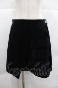 MIHO MATSUDA / 別珍フリルスカート M ブラック I-25-12-22-098-GO-SK-SA-ZI