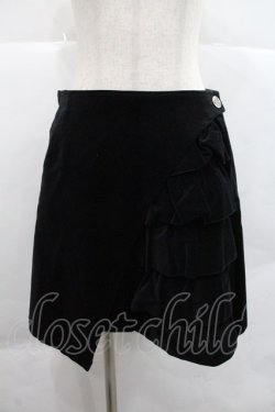 画像1: MIHO MATSUDA / 別珍フリルスカート M ブラック I-25-12-22-098-GO-SK-SA-ZI