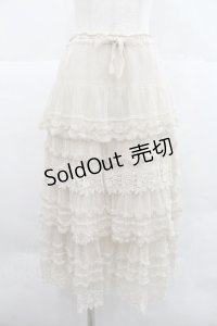 PINK HOUSE / ローズレースドットチュールスカート  生成り I-25-12-22-099-LO-SK-SA-ZI