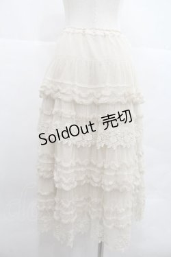 画像2: PINK HOUSE / ローズレースドットチュールスカート  生成り I-25-12-22-099-LO-SK-SA-ZI