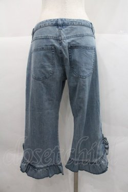 画像2: PINK HOUSE / 裾ニットフラワーデニムパンツ  青デニム I-25-12-22-102-LO-PA-SA-ZI