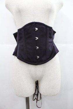 画像1: abilletage / ベーシックサテンミニコルセット 5 パープル I-25-12-22-103-GO-ZA-SA-ZI