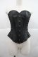 画像1: abilletage / フェイクレザーロングコルセット 3 黒 I-25-12-22-106-GO-ZA-SA-ZI (1)