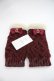 画像1: axes femme / リボン付フェミニンニット手袋  ワイン I-25-12-22-120-AX-ZA-TE-ZI (1)