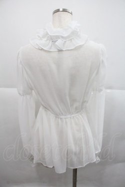 画像2: ALICE and the PIRATES / ベビードールシフォンブラウス  白 I-25-12-22-013-PA-BL-SA-ZI