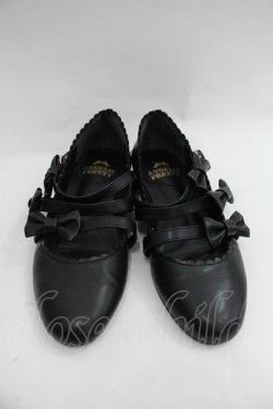 画像1: Angelic Pretty / お散歩リボンシューズ S 黒 I-25-12-22-124-AP-SH-SA-ZI