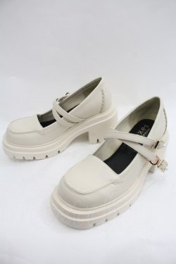 画像3: axes femme / ２連ストラップ厚底シューズ Ｍ 生成り I-25-12-22-125-AX-SH-TE-ZI