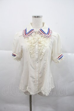 画像1: Hoshibako Works / MARION CREPES ×HoshibakoWorks トリコロールブラウス  アイボリー I-25-12-22-018-LO-BL-SA-ZI