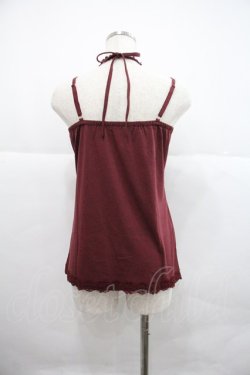 画像2: axes femme / ホルター付BIGリボンキャミ  ボルドー I-25-12-22-024-AX-TO-SA-ZI