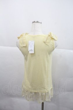 画像2: axes femme / 肩リボンロングタンク M イエロー I-25-12-22-028-AX-TO-SA-ZI