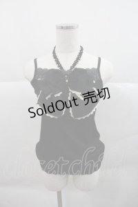 axes femme / ホルター付BIGリボンキャミ M クロ I-25-12-22-029-AX-TO-SA-ZI