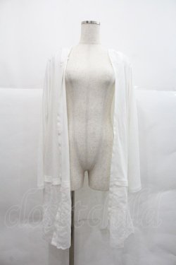 画像1: axes femme / フード付UVカットロングカーディガン F 白 I-25-12-22-030-AX-TO-TE-ZI