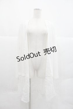 画像1: axes femme / フード付UVカットロングカーディガン F 白 I-25-12-22-030-AX-TO-TE-ZI