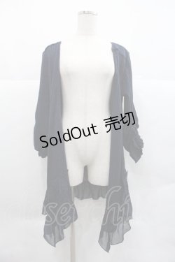 画像1: axes femme / 裾シフォンフリルボレロ Ｍ ネイビー I-25-12-22-031-AX-TO-TE-ZI