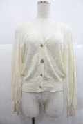 axes femme / 透かし編みニットカーディガン Ｍ 生成り I-25-12-22-032-AX-TO-SA-ZI