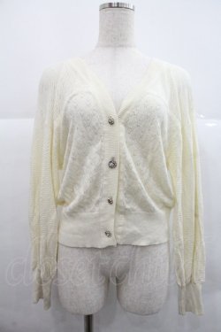 画像1: axes femme / 透かし編みニットカーディガン Ｍ 生成り I-25-12-22-032-AX-TO-SA-ZI