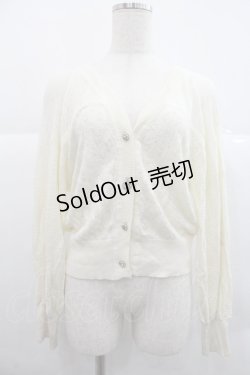 画像1: axes femme / 透かし編みニットカーディガン Ｍ 生成り I-25-12-22-032-AX-TO-SA-ZI