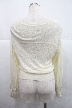 画像2: axes femme / 透かし編みニットカーディガン Ｍ 生成り I-25-12-22-032-AX-TO-SA-ZI