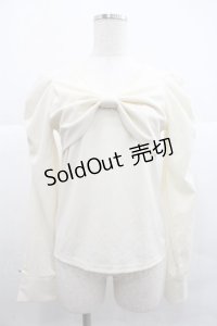 axes femme / 2WAYリボントップス F アイボリー I-25-12-22-033-AX-TO-TE-ZI