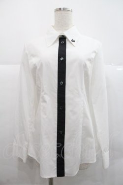 画像1: GOLD SEAL / 襟王冠刺繍ブラウス M ホワイト I-25-12-22-035-GO-BL-SA-ZI