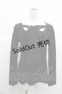 MIHO MATSUDA / カットソー シエル  ブラック I-25-12-22-037-GO-TO-SA-ZI