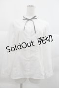 MIHO MATSUDA / 綿レースリボンタイブラウス M ホワイト I-25-12-22-039-GO-BL-SA-ZI
