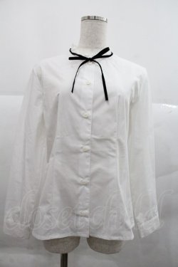 画像1: MIHO MATSUDA / 綿レースリボンタイブラウス M ホワイト I-25-12-22-039-GO-BL-SA-ZI