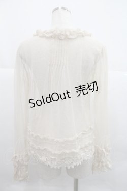 画像2: PINK HOUSE / ドットチュールローズレースブラウス  アイボリー I-25-12-22-043-LO-BL-SA-ZI