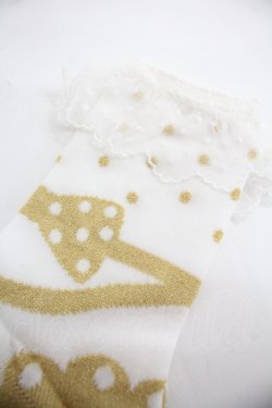 画像3: Angelic Pretty / ドットクリームクルー丈ソックス  ゴールド I-25-12-24-036-AP-ZA-SA-ZI