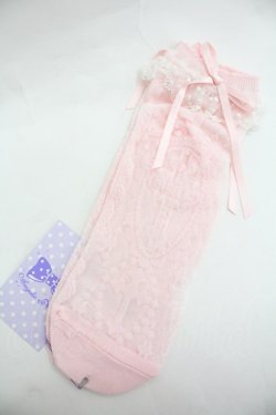 画像1: Angelic Pretty / Dream Cross クルー丈ソックス  ピンク I-25-12-24-039-AP-ZA-SA-ZI