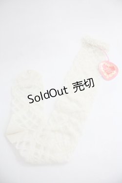 画像1: BABY,THE STARS SHINE BRIGHT / レーシィレースアップソックス  生成り I-25-12-24-043-BA-ZA-SA-ZI