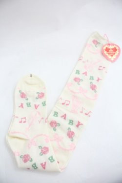画像1: BABY,THE STARS SHINE BRIGHT / La La La ♪ Swing Furry Puppy柄オーバーニーソックス  キナリ I-25-12-24-045-BA-ZA-SA-ZI