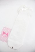 Angelic Pretty / Lacyクルー丈ソックス  白 I-25-12-24-046-AP-ZA-SA-ZI