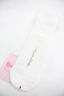 画像2: Angelic Pretty / Lacyクルー丈ソックス  白 I-25-12-24-046-AP-ZA-SA-ZI