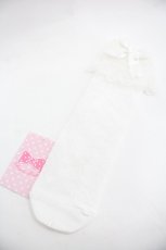 画像1: Angelic Pretty / Lacyクルー丈ソックス  白 I-25-12-24-047-AP-ZA-SA-ZI (1)