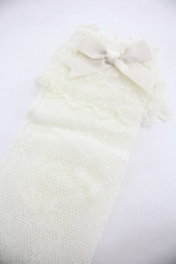 画像3: Angelic Pretty / Lacyクルー丈ソックス  アイボリー I-25-12-24-049-AP-ZA-SA-ZI