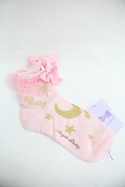 画像2: Angelic Pretty / Misty Skyクルー丈ソックス  ピンク I-25-12-24-050-AP-TO-SA-ZI