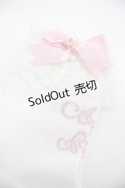 画像3: Angelic Pretty / プリンセスロゴクルー丈ソックス  白Ｘピンク I-25-12-24-052-AP-ZA-SA-ZI