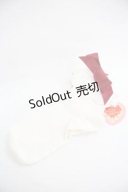 画像1: BABY,THE STARS SHINE BRIGHT / Sweet Cherriesクルーソックス  白Ｘ赤 I-25-12-24-055-BA-ZA-SA-ZI