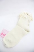 Angelic Pretty / プリンセスロゴクルー丈ソックス  生成り I-25-12-24-058-AP-ZA-SA-ZI