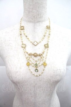 画像1: BABY,THE STARS SHINE BRIGHT / Voyage dans le temps  Belle Epoque の空の下 ネックレス  ゴールドＸ白 I-25-12-24-006-BA-AC-SA-ZI