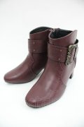 axes femme / バックル使いショートブーツ L ワイン I-25-12-24-061-AX-SH-SA-ZI