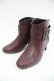 画像1: axes femme / バックル使いショートブーツ L ワイン I-25-12-24-061-AX-SH-SA-ZI (1)