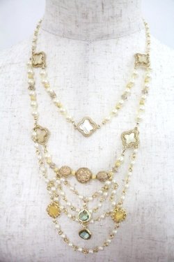 画像2: BABY,THE STARS SHINE BRIGHT / Voyage dans le temps  Belle Epoque の空の下 ネックレス  ゴールドＸ白 I-25-12-24-006-BA-AC-SA-ZI