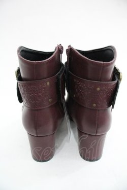 画像3: axes femme / バックル使いショートブーツ L ワイン I-25-12-24-061-AX-SH-SA-ZI