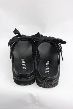 画像2: PINK HOUSE / ダブルリボンサンダル 2(S) 黒 I-25-12-24-065-LO-SH-SA-ZI