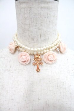 画像1: BABY,THE STARS SHINE BRIGHT / Juno’s Bouquet Rose チョーカー  ピンク I-25-12-24-007-BA-AC-SA-ZI