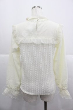 画像2: axes femme / リボン付き切替プルオーバー  アイボリー I-25-12-24-069-AX-TO-SA-ZI