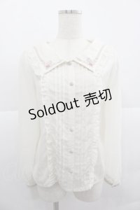 axes femme POETIQUE / セーラー襟刺繍ブラウス M アイボリー I-25-12-24-072-AX-TO-TE-ZI